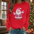 thumbnail image 5 of Craaazy Santa Christmas Graphic Sweatshirt Long Sleeve Xmas Pullover Shirt Gifts, 5 of 6
