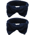 thumbnail image 1 of Diademas de belleza para mujer, extra suaves y ultra absorbentes, cómodas para lavar maquillaje, ducha, cuidado de la piel facial, spa, banda gruesa para el cabello para niñas, azul marino, 1 of 5