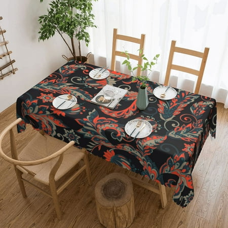 

Tablecloth Shading Of Colorful Pattern On Black Background Table Cloth For Rectangle Tables Waterproof Resistant Picnic Table Covers For Kitchen Dining/Party(54x72in)