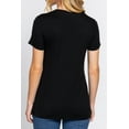thumbnail image 4 of Women's Short Sleeve V-Neck Relaxed Fit T-Shirt with Chest Pocket 3-Pack, 4 of 4