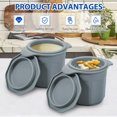 thumbnail image 3 of EIGTHTAIL 2 Pcs Récipient à Graisse de Bacon Antiadhésif en Silicone avec Filtre 310ml Pot à Graisse Résistant à la Chaleur pour Cuisine Maison, 3 of 10
