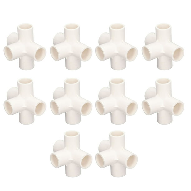 Conector De Tubería De PVC, 10 Piezas De Accesorios Laterales De 5 Vías, Conector De Tubería De PVC De 20 Mm, Conector De Tubería De Codo Tridimensional De ángulo Recto De 5