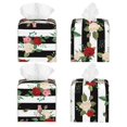 thumbnail image 2 of Balery Rose Flowers Porta Pañuelos de Cuero con Estampado – Funda Moderna Cuadrada para Caja de Pañuelos, Dispensador 5x5x5'', 2 of 7
