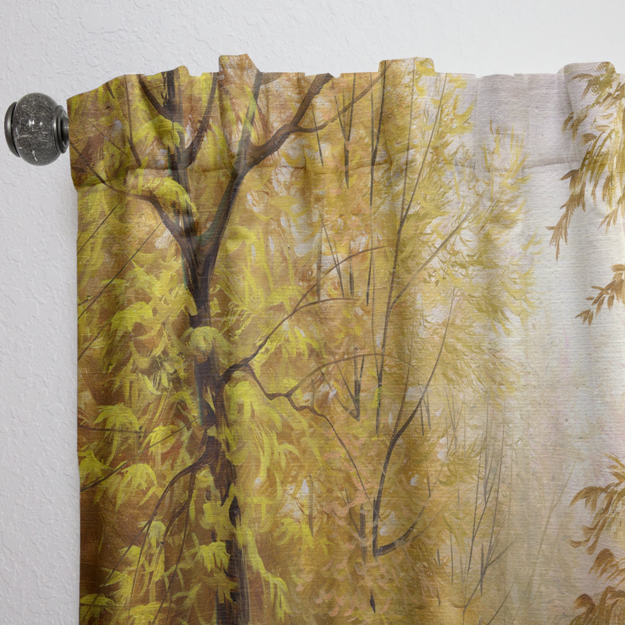 Designart 'Pathway in Beautiful Autumn Forest' Landscapes Curtain Panel