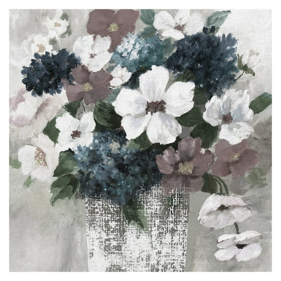 Masterpiece Art Gallery Linen Bouquet I Light Sqaure REV By Nan Canvas Art Print 24" x 24"