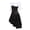 Black, variant on Grebrafan Women 3-Piece Steampunk Costume Set (Blouse, Brown Corset, Skirt) L