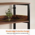 thumbnail image 4 of Bookshelf with 8 Fabric Drawers, 7-Tier Bookcase with Baffles Display Shelves,  Large Book Shelf for Living Room Home Office, Rustic Brown, 4 of 8