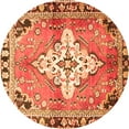 thumbnail image 1 of Ahgly Company Indoor Round Medallion Orange Traditional Area Rugs, 5' Round, 1 of 1
