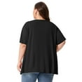 thumbnail image 3 of PINKSIR Women's Plus Size Short Sleeve Cardigan Lightweight Breathable Summer Open Front with Pockets Black 3X, 3 of 8