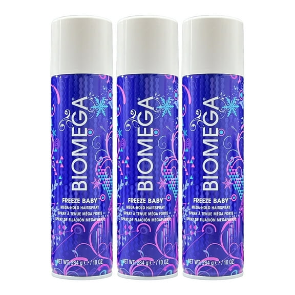 Aquage Biomega Freeze Baby Mega Hold Hairspray 10 Oz (Pack of 3)