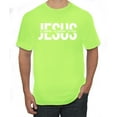 thumbnail image 1 of Wild Bobby, All I Need is a Little Bit of Coffee & a Whole Lot of Jesus Inspirational/Christian Men Graphic Tee, Safety Green, 3X-Large, 1 of 6