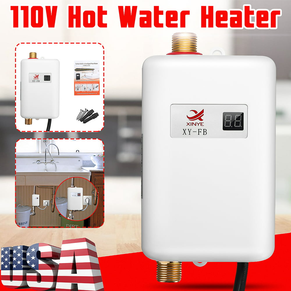 Novashion Electric Tankless Water Heater 3.0KW 110V Instant Hot On
