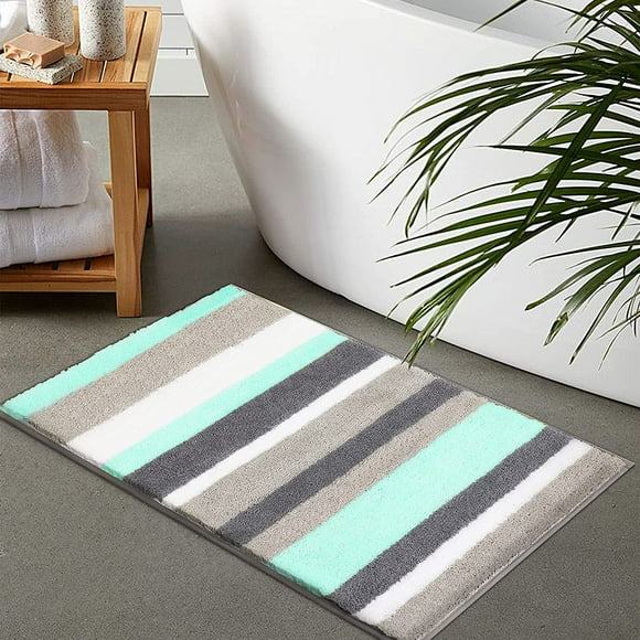 Tapis de Salle de Bain, Tapis de Bain Haut de Gamme Ultra Doux et Absorbant, Tapis de Bain Antidérapant et Confortable, Lavable et Séchable à la Machine, Tapis pour Baignoire, Douche,