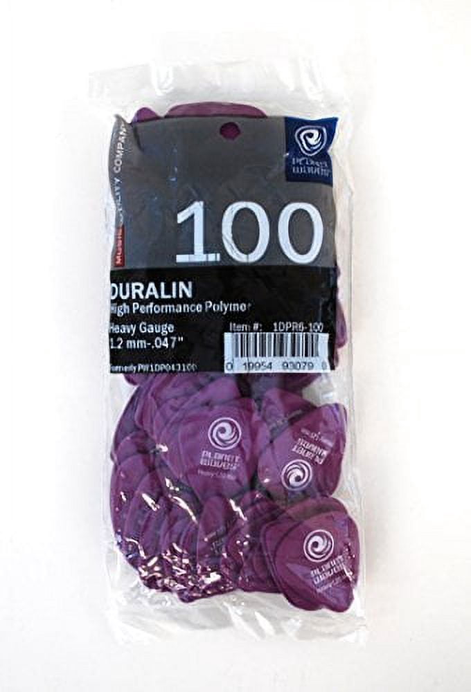 Planet Waves 1DPR6-100 Duralin Standard Picks 1.20mm Heavy - purple (100 pack)
