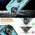thumbnail image 2 of Compatible for iPhone 16 Case, Military Grade Shockproof Rugged Heavy Duty Protective Durable Phone Cover with Built-in Rotating Ring Kickstand for iPhone 16, Lightblue, 2 of 8