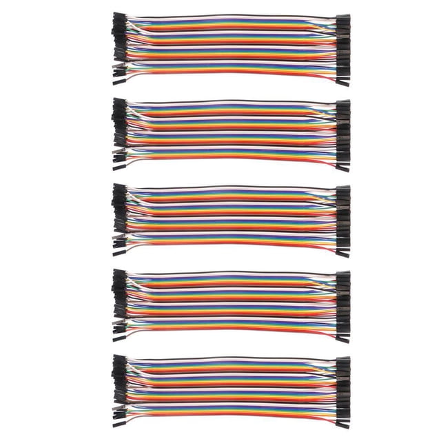Eigraketly Cable multicolor a de 20cm/7,86 pulgadas, 5 uds., Cable de puente de placa de pruebas a de 40 pines, Kit de Cable de Medidores de medidas dimensionales Eigraketly TO002947-00