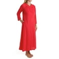 thumbnail image 1 of Women's Shadowline 71280 Petals 54 Inch Coat (Red 1X), 1 of 4