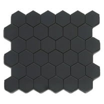 Black 2 Inch Hexagon Mosaic matte, 10 pieces (10 Sqft)