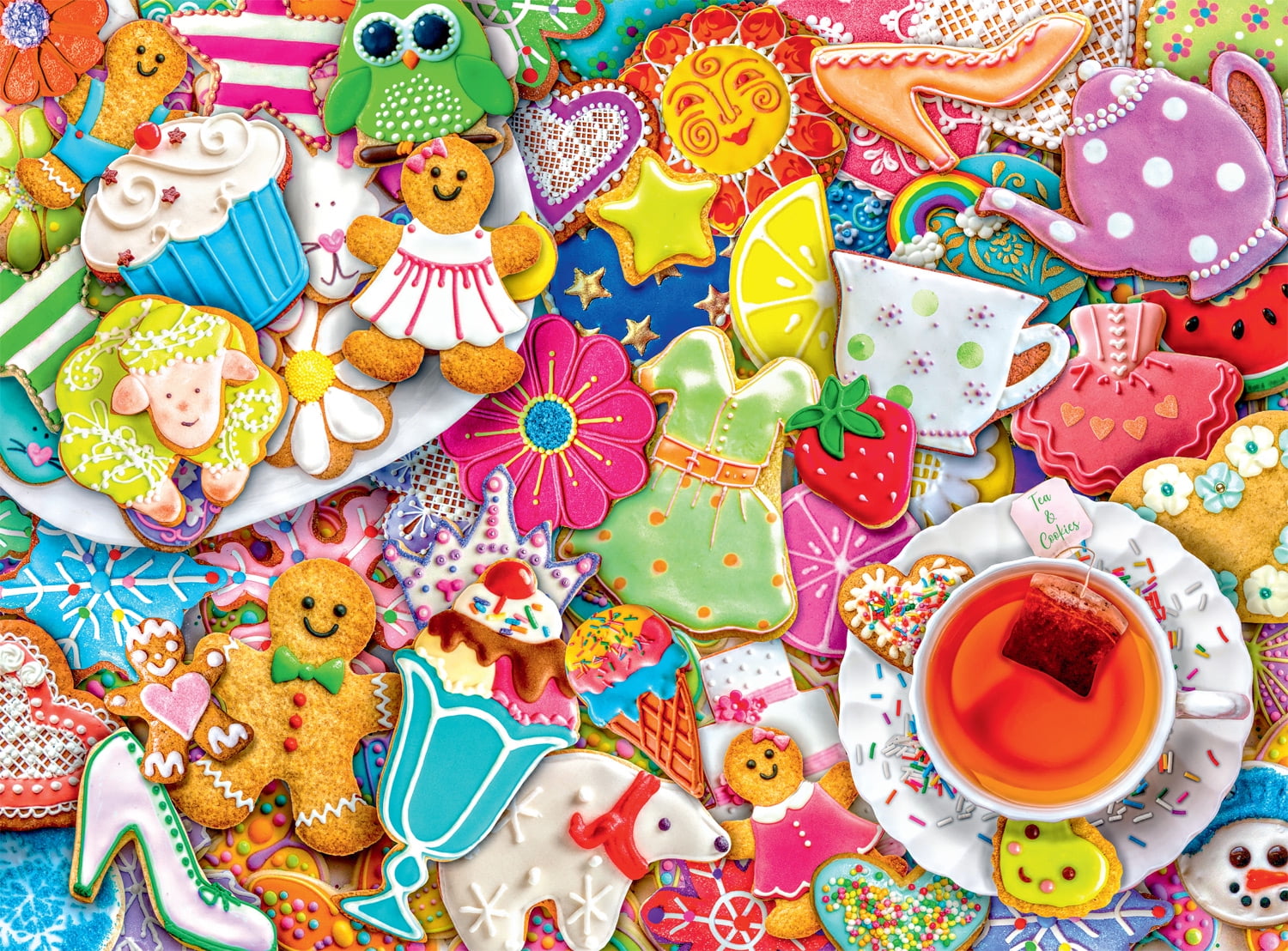 Buffalo Games 1000-Piece Aimee Stewart Tea and Cookies Interlocking Jigsaw Puzzle
