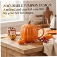 thumbnail image 3 of Pumpkin Mug Large Ceramic Cup with Handle fall coffee mug Halloween 11oz Novelty 3D Shaped Coffee Cup with Lid for Autumn Decor Home Kitchen, 3 of 6