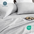 thumbnail image 6 of Bare Home Premium 1800 Collection 4-Piece Bed Sheet Set, Full, Heathered Pewter, 6 of 9