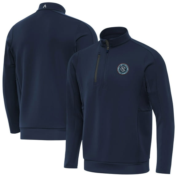 Men's-Antigua Navy New York City FC Fortune Quarter-Zip Pullover