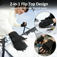 thumbnail image 3 of DAMAI Flip Top Design Rechargeable Electric Heated Gloves for Men & Women, Full & Half Hand Heating & Fingerless Option, Perfect for Cold Weather Work, Cycling, Skiing & Outdoor Snow, 3 of 8