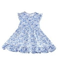 thumbnail image 2 of NAISIBABY Girls Floral Dress, Sleeveless Ruffled Flare Cotton Casual Peplum Dress White 10-11T, 2 of 7