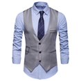 thumbnail image 1 of AliExpress Amazon Summer New Men‘s Solid Color Suit Vest British Slim-fit Large Size Vest, 1 of 7