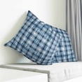 thumbnail image 3 of Blue Plaid Pillow Covers 26x26 Inch Decorative Throw Pillow Cover, Modern Simple Watercolor Buffalo Lattice Sofa Pillowcases Accent Cushion Case Home Decor Bedroom Living Room, 3 of 6