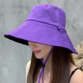 thumbnail image 3 of bestolf Bucket Hat 360 Degree UV Protection Adjustable Drawstring Fisherman Hat with Wide Brim Summer Travel Hat, 3 of 8