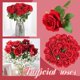 thumbnail image 2 of Ruifaya Rosas falsas, flores artificiales a granel, rosas de seda realistas con blanco falso, 2 of 7