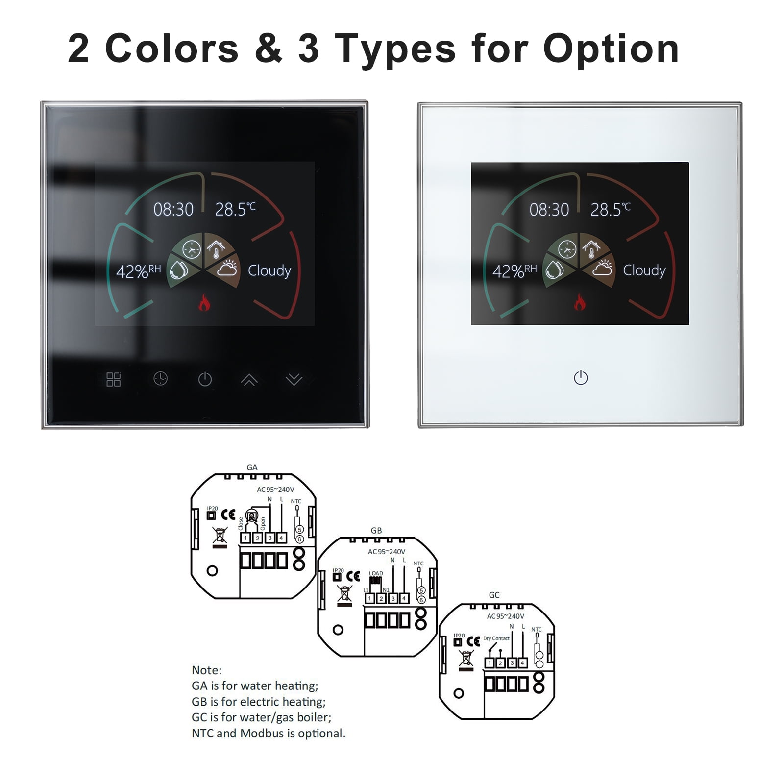 AREALER WiFi Smart Thermostat Temperature Controller Weekly Programmable Control/ Mobile APP/ Voice Control Compatible with / Home, for Water Heating 5A