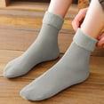 thumbnail image 2 of HNMKIU Women's Thermal Velvet Socks Cozy Lined Winter Stockings for Warmth and Comfort Light Gray,One Size, 2 of 4