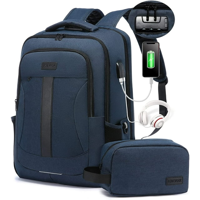 Laptop Backpack Travel Work Backpack TSA Anti Theft Business Backpack 17 Inch College Bookbag