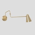 thumbnail image 2 of Single Light Articulated Stilnovo Style Sconce Mid-Century Modern Brass Wall Lamp, 2 of 6