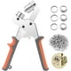 thumbnail image 1 of Alicates para ojales, juego profesional de 500 punzones (diámetro interior de 10 mm) para ojales metálicos de cuero, tela, lona, cortina de PVC., 1 of 5