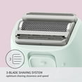 thumbnail image 3 of Panasonic Maquinilla de Afeitar Eléctrica para Mujer, Afeitadora Inalámbrica de 3 Cuchillas con Recortadora Pop-Up, Operación en Seco Húmedo - ES-AWL6AG (Menta), 3 of 5
