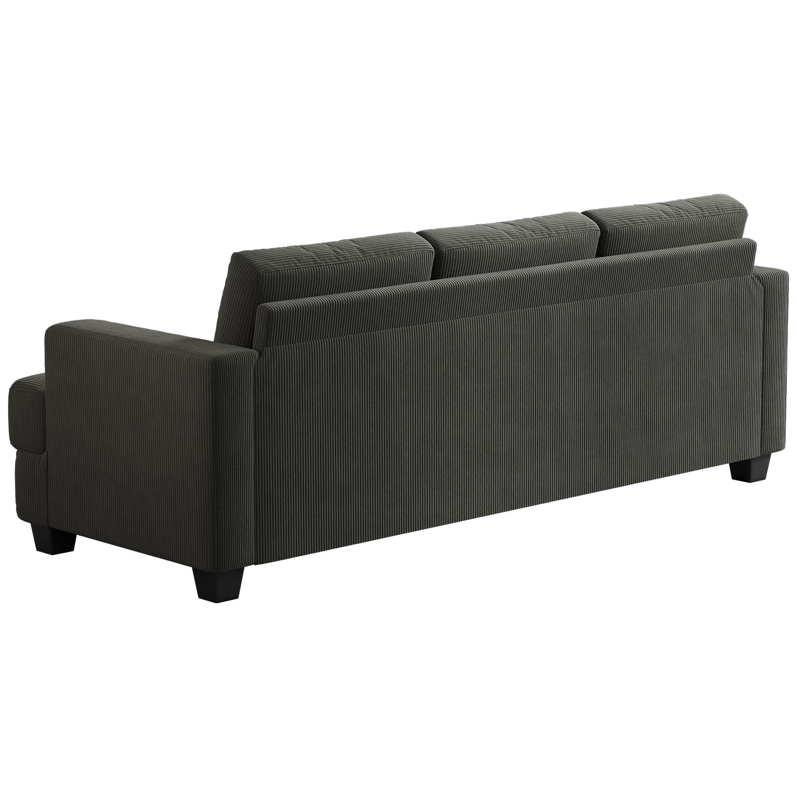 BLAZANT 89" Sofa Couch, 3 Seater Sofa with Suppleness Armrests, Corduroy Fabric Deep Seat Sofa with Upholstered Cushion& Backrests, Modern Comfy Couch for Living Room Apartment Office
