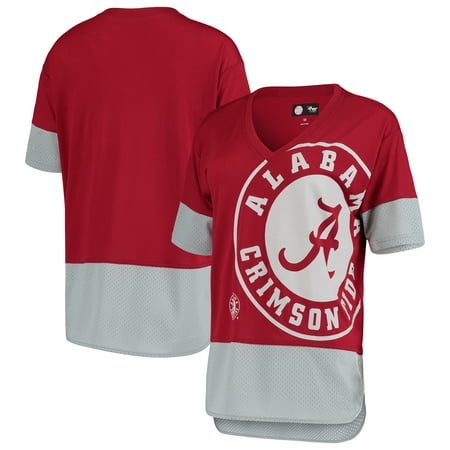 Ncaa Alabama Crimson Tide University Alabama Crimson Tide G-III 4Her by Carl Banks Women's 1st Place V-Neck T-Shirt - Crimson/Gray ()