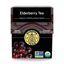 Buddha Teas Organic Elderberry - Herbal Tea - For Health & Wellbeing - With Antioxidants & Minerals - Clean Ingredients - Caffeine Free - OU Kosher & Non-GMO - 18 Tea Bags (Pack of 1)