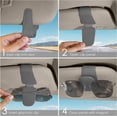 thumbnail image 4 of Soporte para gafas para coche (gris), juego de 2 soportes para gafas para coche Soporte magnético universal para gafas de sol de cuero Visera para coche, 4 of 5