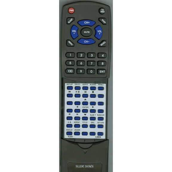 Replacement Remote for CLARION RTRCU003, RCU003, OHM875VD, VT1000T, VT1500B, VT1000B, VT1010B, VT1510B, OHM1075VD, OHM1575VD, VT810B