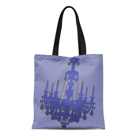 

ASHLEIGH Canvas Tote Bag Yellow Light Chandelier in Fixture Antique Candelabra Lighting Crystal Reusable Handbag Shoulder Grocery Shopping Bags