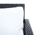 thumbnail image 4 of SAFAVIEH Outdoor Collection Garnen 4-Piece Patio Set Black/White Cushion, 4 of 8