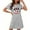Gray, variant on Sakmal Christmas Pajama Dress for Women Cute Sleepwear Blue Short Sleeve Santa Claus Print Nightgowns