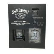 Jack Daniels Cameo Decanter and Double Old-Fashioned Glass Set