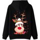 thumbnail image 3 of Sudaderas con capucha de gran tamaño para mujer, sudaderas con estampado de alces de Navidad de manga larga con bolsillo, Tops con cordón Fridja FKASFK5219, 3 of 4