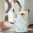 thumbnail image 4 of Lsque Cute Gnome Bee Collects Honey pattern Laundry Hamper Basket, Tall Woven Rope Hamper Basket for Clothes, Lightweight Storage Basket, Collapsible Waterproof-Medium, 4 of 8