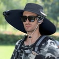 thumbnail image 2 of FUZHIQ Super Wide Brim Solar Fan Hat for Men UV Protection Cooling Sun Hat for Hiking Camping Backpacking Outdoor,One Size, 2 of 4